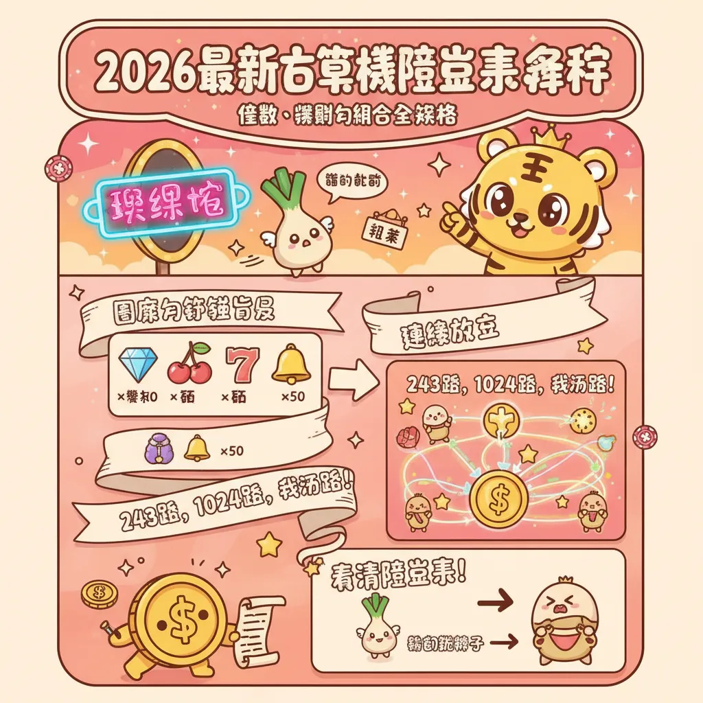 2026最新老虎機賠率表解析：倍數、獎勵與組合全攻略